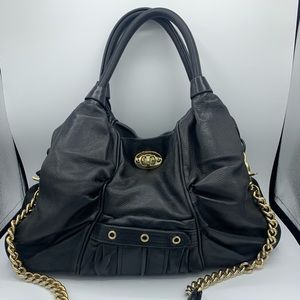 Sabina leather chained hobo bag